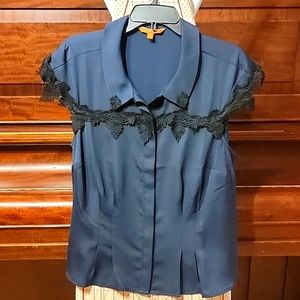 Women's blouse Navy Modcloth 1x